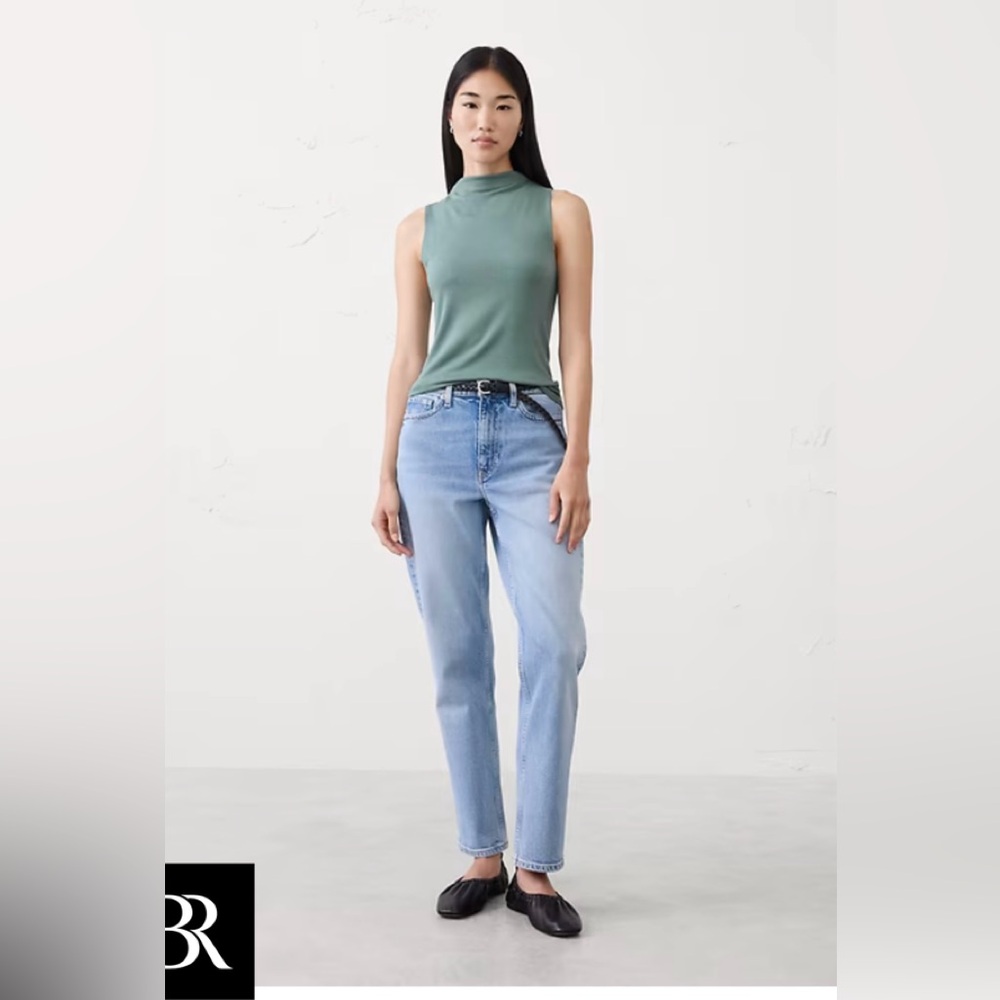 Mock neck top, new